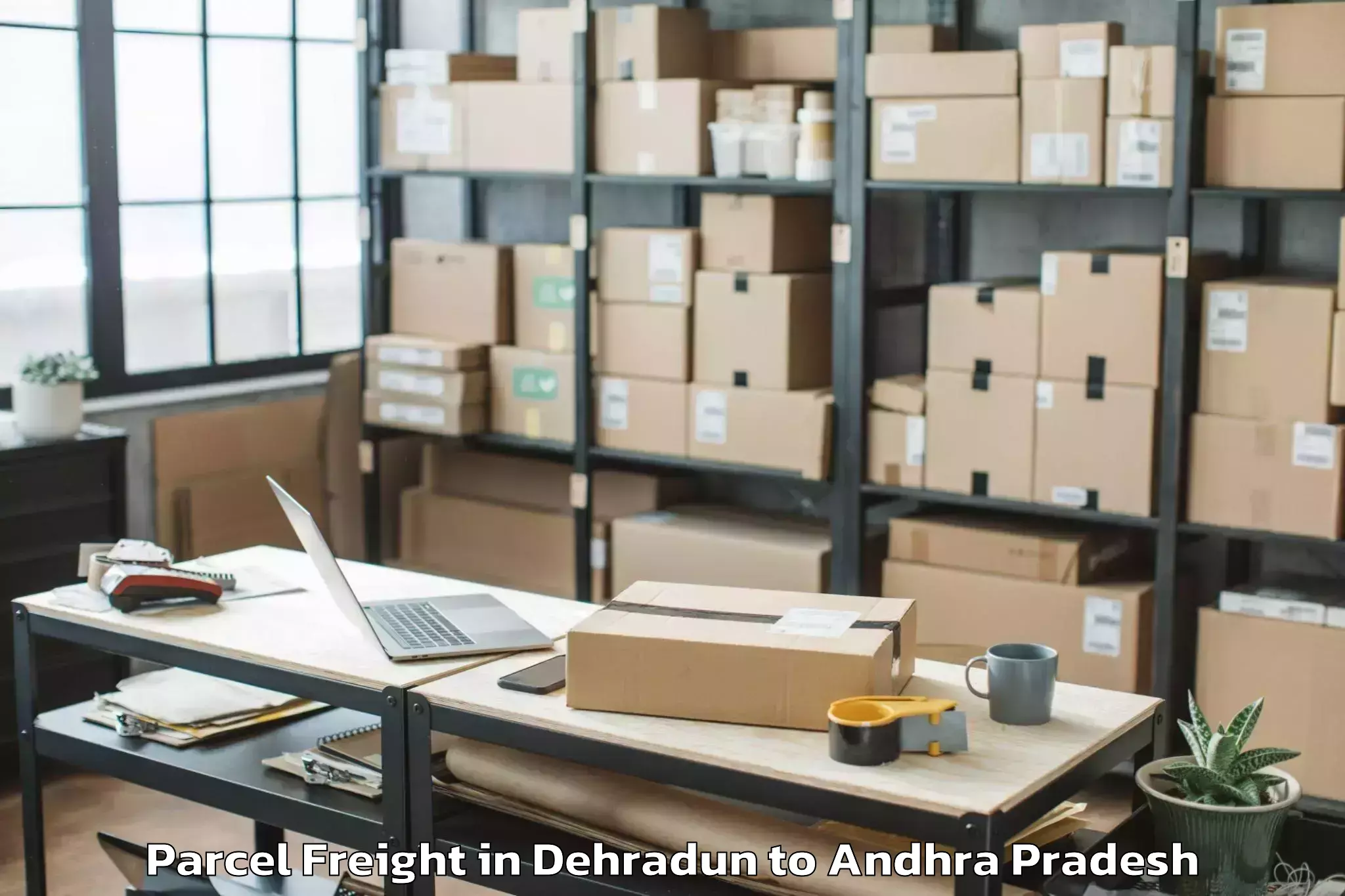 Book Dehradun to Nambula Pulakunta Parcel Freight